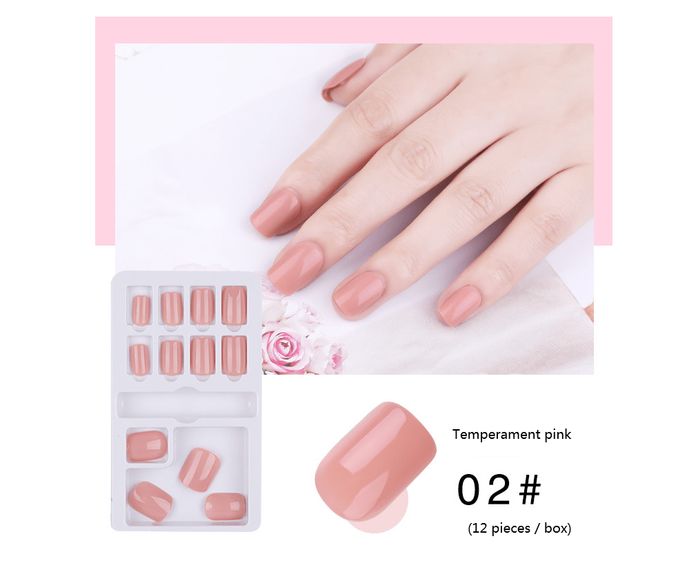 Solid Color Press-On Nails - False Nail Tips - Galaxy Cart
