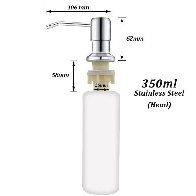 Stainless Steel Soap Dispenser Kit - Galaxy Cart