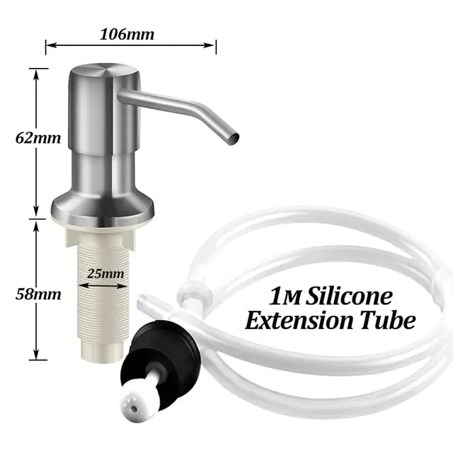 Stainless Steel Soap Dispenser Kit - Galaxy Cart