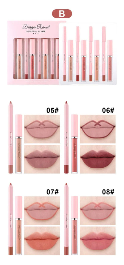 4pcs Lip Gloss Lip Liner Pen Set - Galaxy Cart