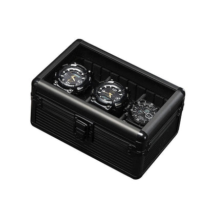 Aluminum Alloy Transparent Watch Display Storage Box - Galaxy Cart