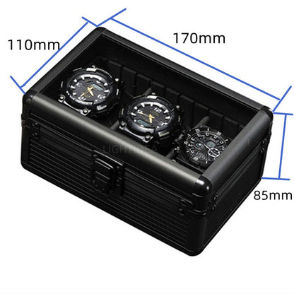 Aluminum Alloy Transparent Watch Display Storage Box