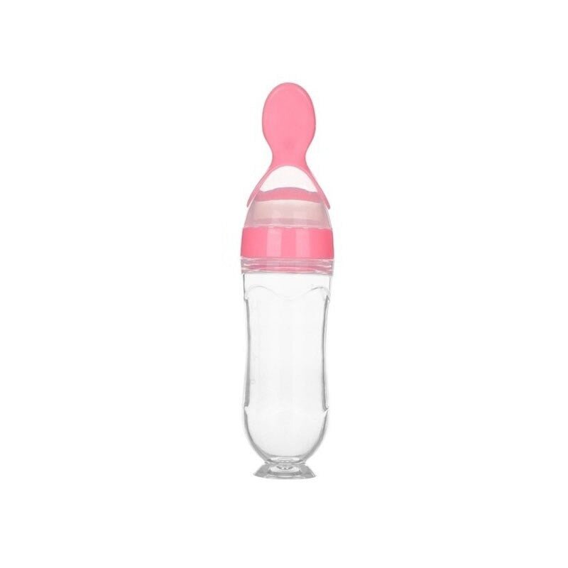 Baby Squeezing Feeding Bottle with Spoon - Galaxy Cart