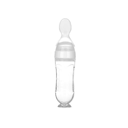 Baby Squeezing Feeding Bottle with Spoon - Galaxy Cart