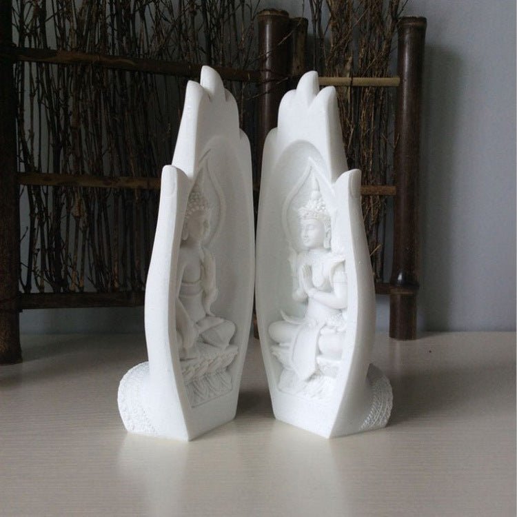 Creative Resin Buddha Hand Sculpture for Home Decor - Galaxy Cart