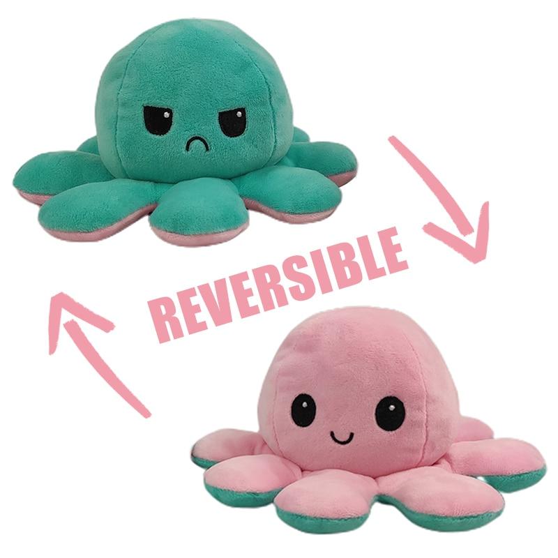 Double Sided Flip Octopus Plush Toy - Galaxy Cart