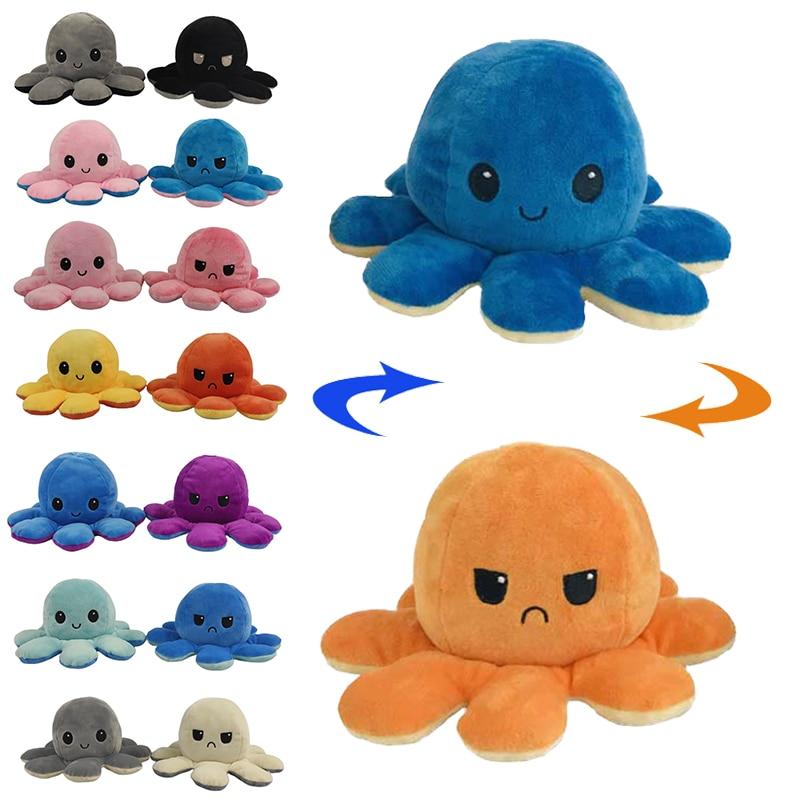 Double Sided Flip Octopus Plush Toy - Galaxy Cart