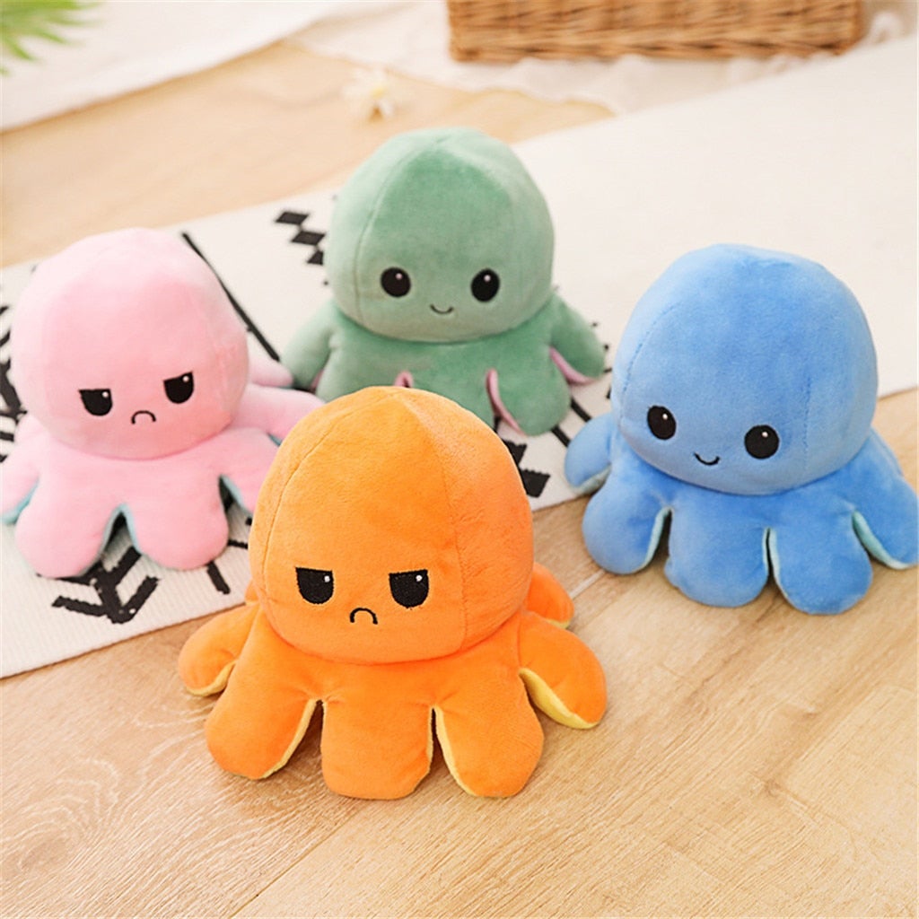 Double Sided Flip Octopus Plush Toy - Galaxy Cart