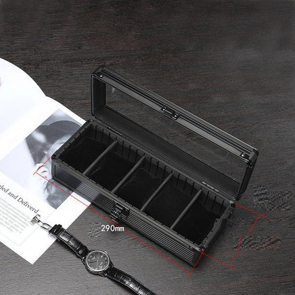 Aluminum Alloy Transparent Watch Display Storage Box