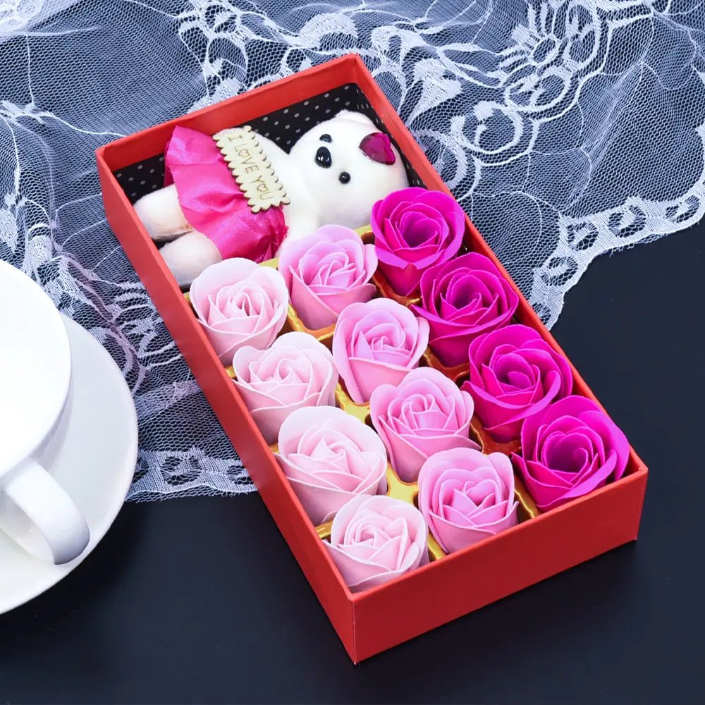 Flower Soap Rose Gift Set - Galaxy Cart