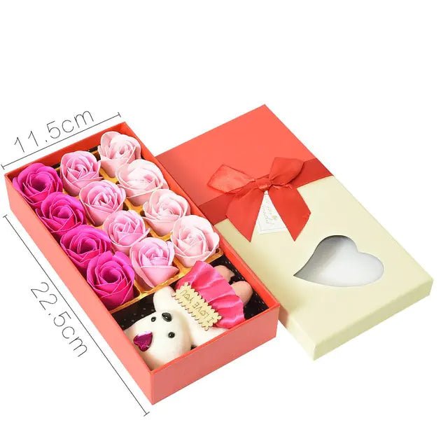 Flower Soap Rose Gift Set - Galaxy Cart