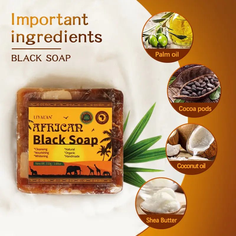 Handmade African Black Soap Duo - Galaxy Cart