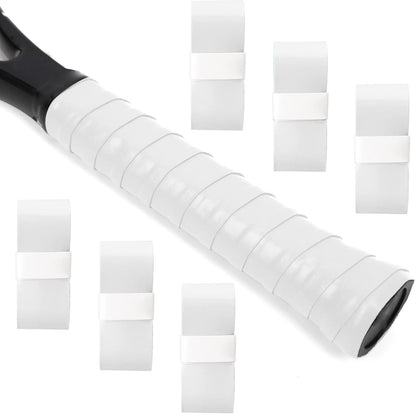 L LK SPORTS Tennis Racket Grip Tape 6 Pack Precut Anti Slip Tennis Grip Tape Absorbent Dry Feel Tennis Grips Overgrip for Tennis Pickleball White - Galaxy Cart