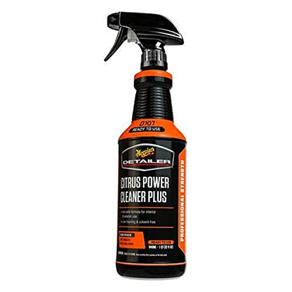 Meguiars D107 Citrus Power Cleaner Plus DRTU10732 All-Purpose Cleaner Car Interior Cleaner Low-Foaming Interior Car Cleaner Removes Grease Grime and Stains - 32 oz Spray Bottle - Galaxy Cart