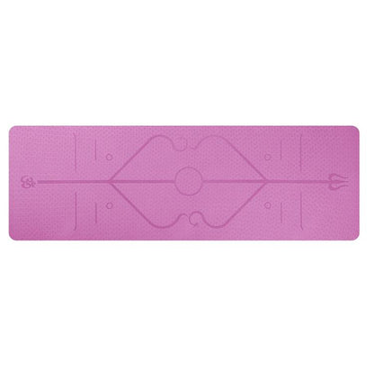 Non Slip Yoga Mat with Position Lines - Galaxy Cart