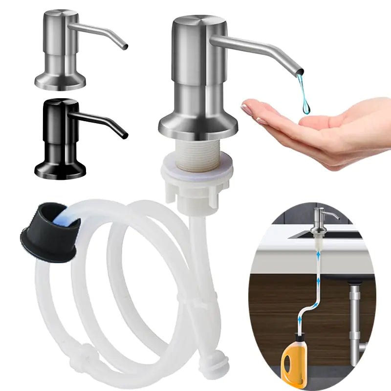 Stainless Steel Soap Dispenser Kit - Galaxy Cart