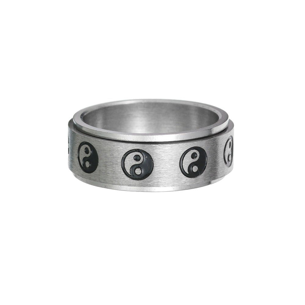Stainless Steel Turning Decompression Gossip Ring for All - Galaxy Cart