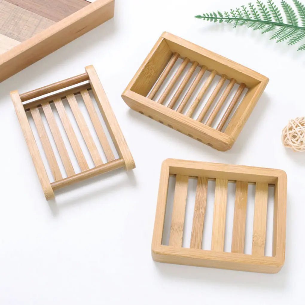 Wooden Bamboo Soap Dish - Galaxy Cart