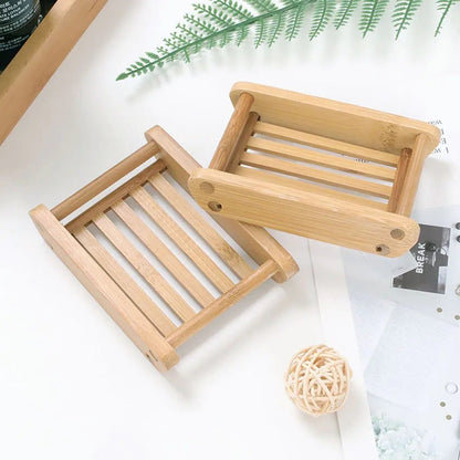 Wooden Bamboo Soap Dish - Galaxy Cart