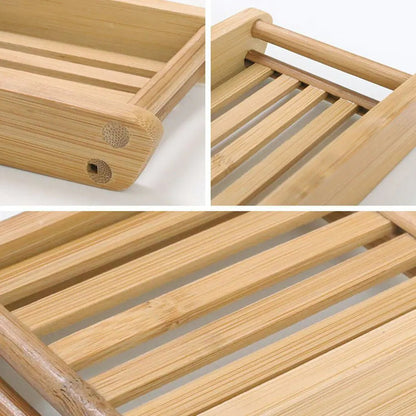 Wooden Bamboo Soap Dish - Galaxy Cart